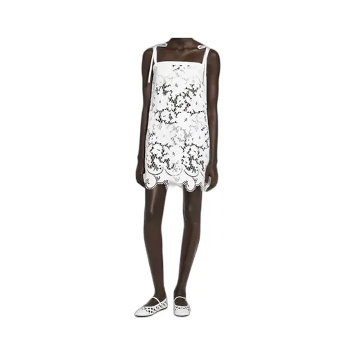 Floral Openwork Embroidered Mini Dress