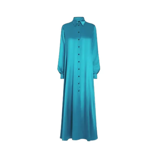 Satined Shirt Dress