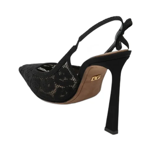 105Mm Leopard-Lace Slingback Pumps