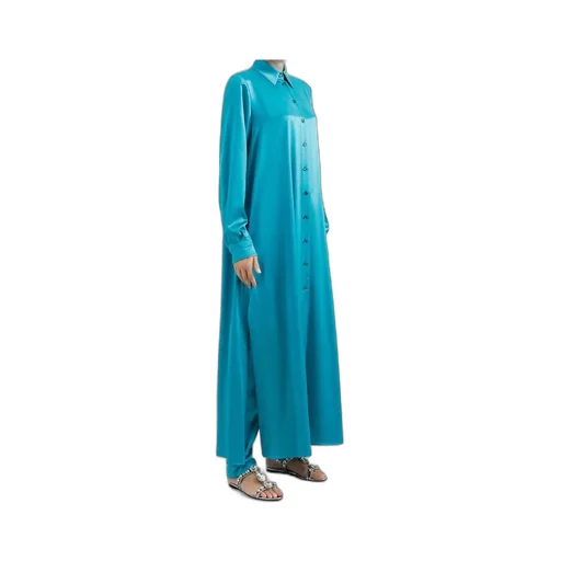 Satined Shirt Dress