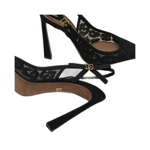 105Mm Leopard-Lace Slingback Pumps