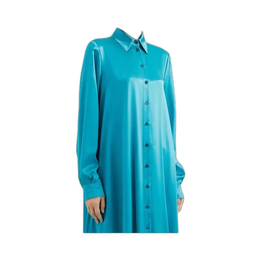 Satined Shirt Dress