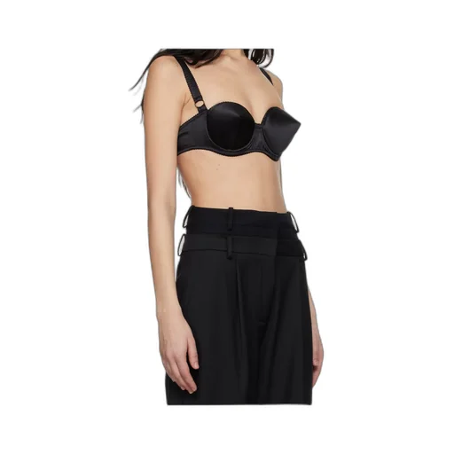 Conical Cups Satin Balconette Bra