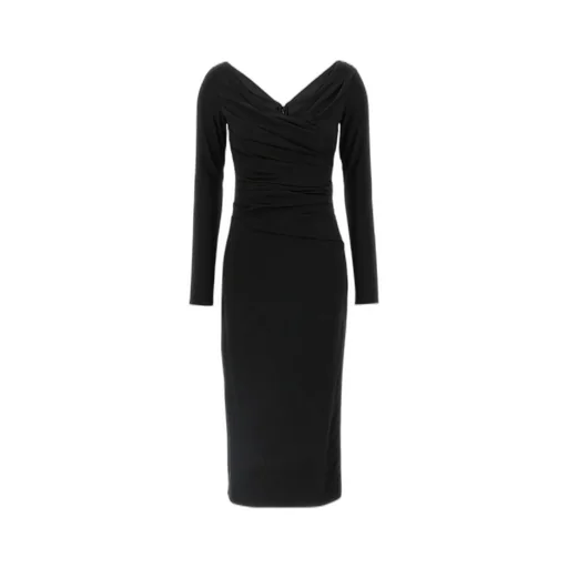 V-Neck Draped Dress