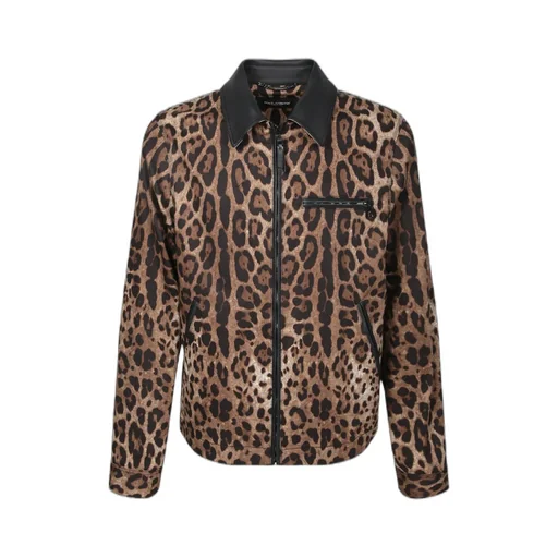 Leopard-Print Bomber Jacket