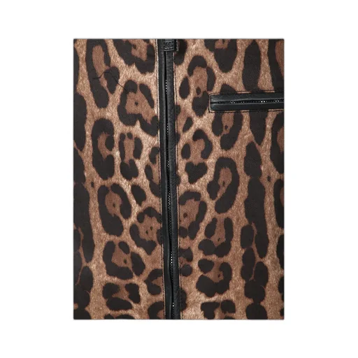 Leopard-Print Bomber Jacket