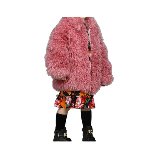 Dg-Logo Faux-Fur Coat