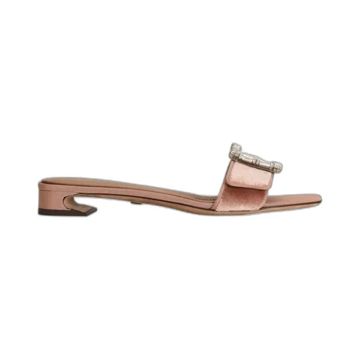 Crystal-Buckle Sandals