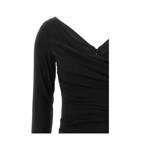 V-Neck Draped Dress