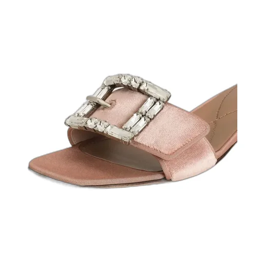 Crystal-Buckle Sandals