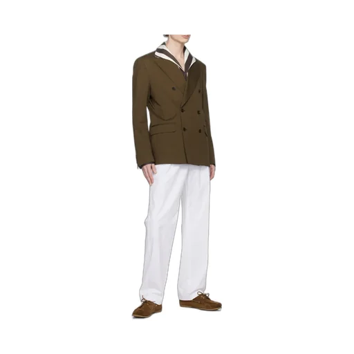 Double-Breasted Technical Gabardine Blazer