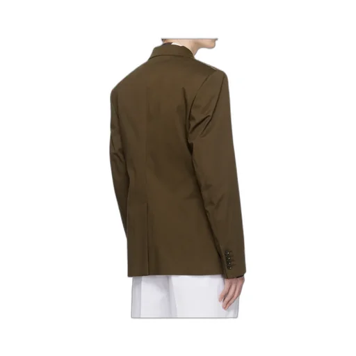 Double-Breasted Technical Gabardine Blazer