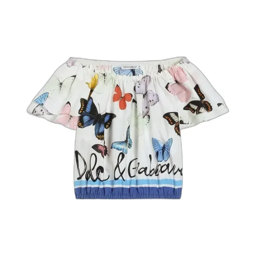 Butterfly Printed Poplin Top