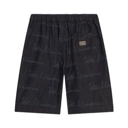 Logo-Printed Denim Shorts