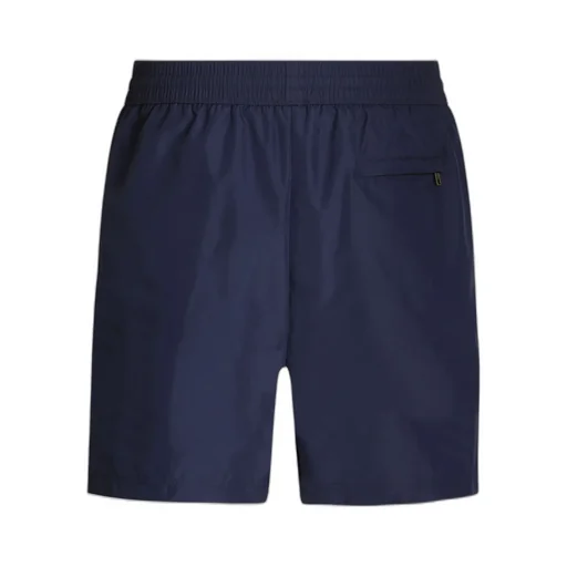Logo Plaque Elastic Waist Swim Shorts