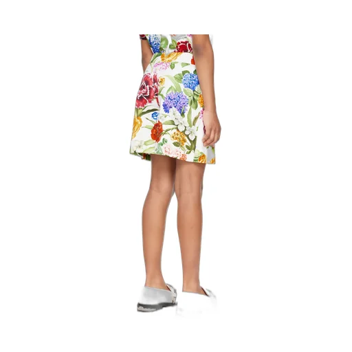 Floral-Print Skirt