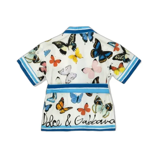 Butterfly-Print Poplin Shirt