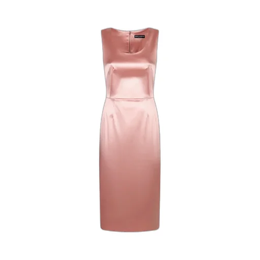 Sleeveless Midi Satin Dress
