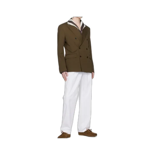 Double-Breasted Technical Gabardine Blazer