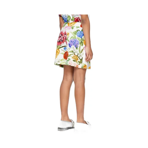 Floral-Print Skirt