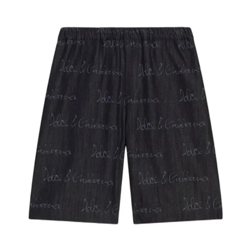 Logo-Printed Denim Shorts