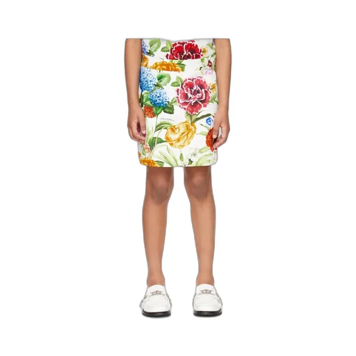 Floral-Print Skirt
