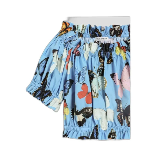 Butterfly Printed Poplin Top