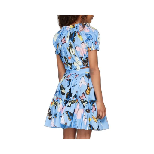 Butterfly Printed Poplin Top