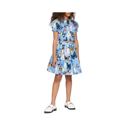 Butterfly Printed Poplin Top