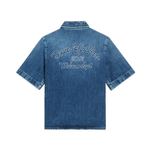 Logo Embroidered Denim Shirt