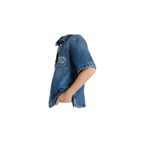 Logo Embroidered Denim Shirt