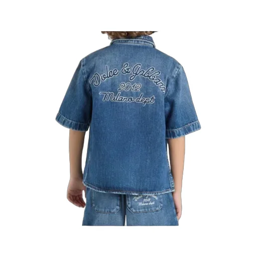 Logo Embroidered Denim Shirt