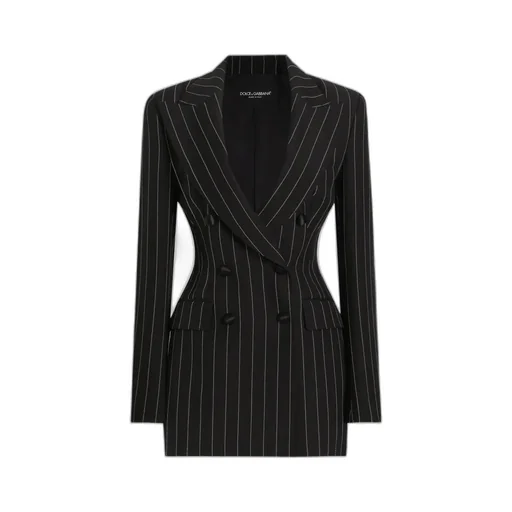Double-Breasted Pinstripe Jacket