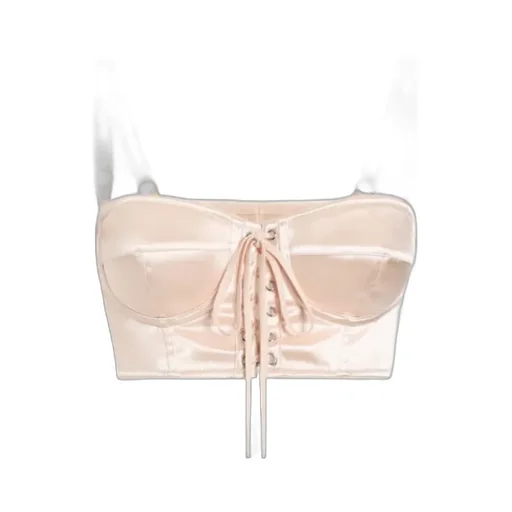 Lace-Up Satin Corset
