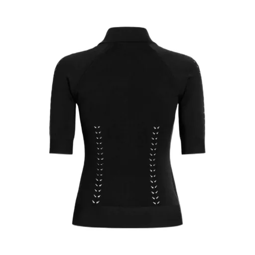 Fine-Knit Polo Top