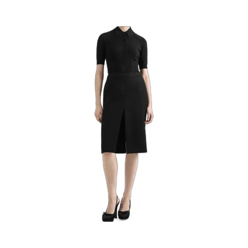 Fine-Knit Polo Top