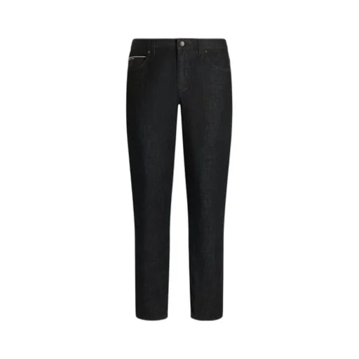 Logo-Plaque Straight-Leg Jeans