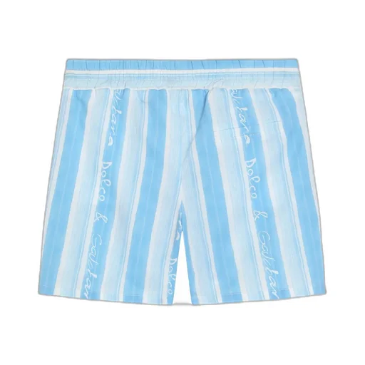 Stripe-Print Poplin Shorts