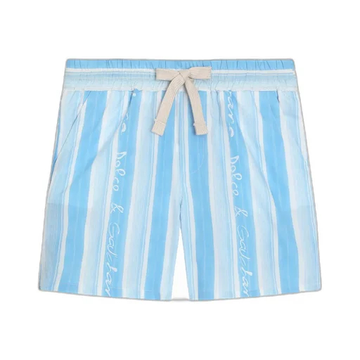 Stripe-Print Poplin Shorts