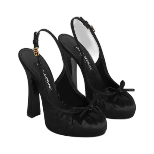 Bow Detailed Satin Pumps