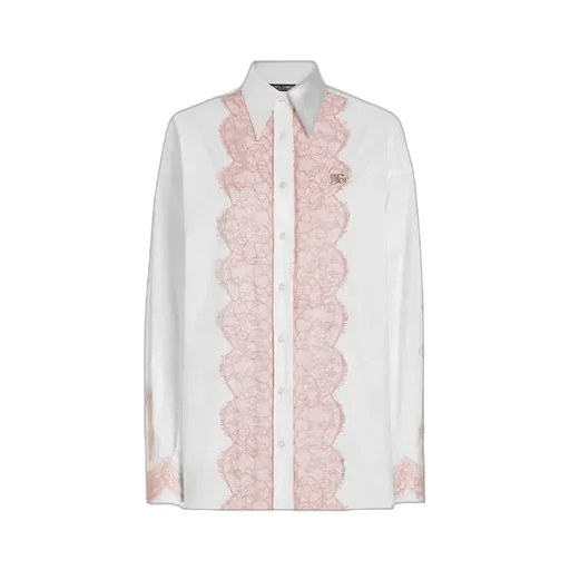 Lace Detailed Oversize Poplin Shirt