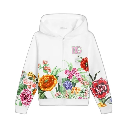Floral-Print Hoodie