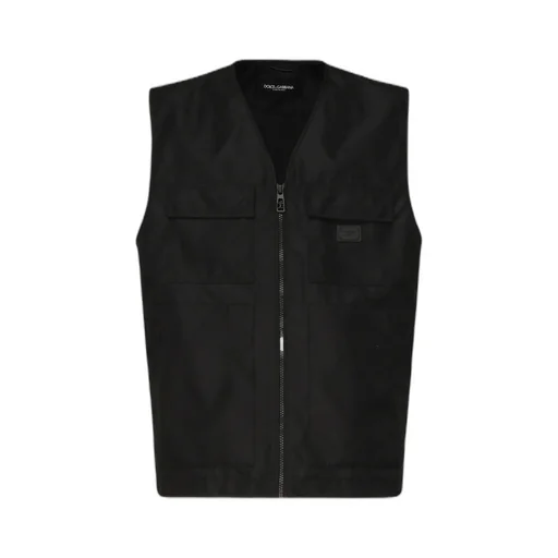 Logo Patch Zipped Gilet