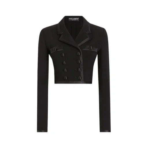 Double-Breasted Crepe Jacket