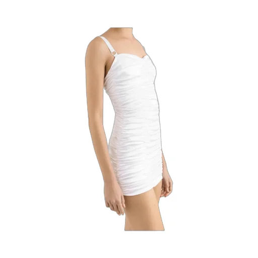 Draped Satin Mini Dress