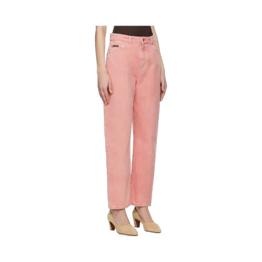Logo Plaque Straight Leg Jeans