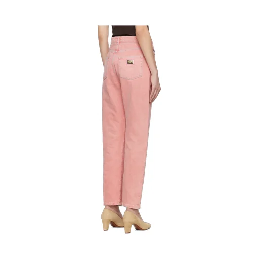 Logo Plaque Straight Leg Jeans