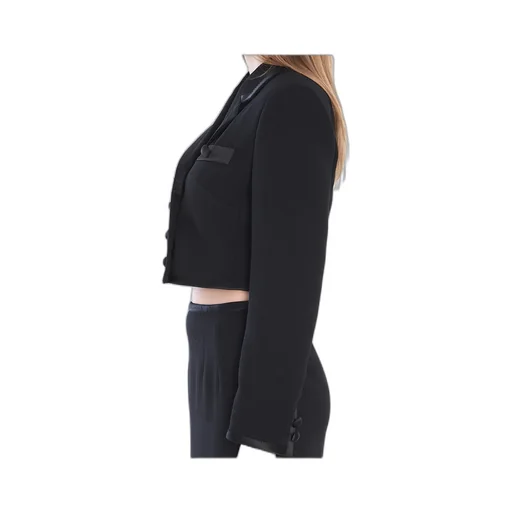 Double-Breasted Crepe Jacket