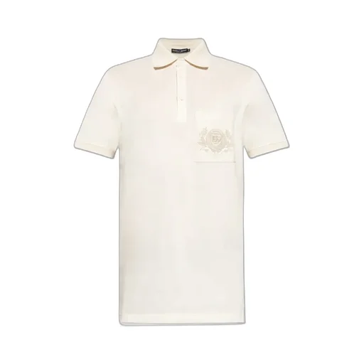 Dg Logo Embroidered Short-Sleeved Polo Shirt