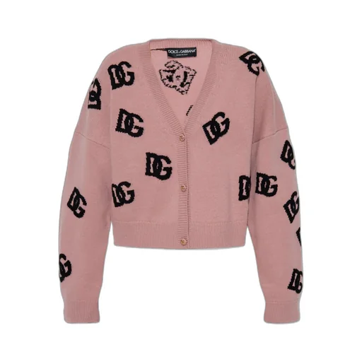 Dg Logo Monogram Knit Cardigan